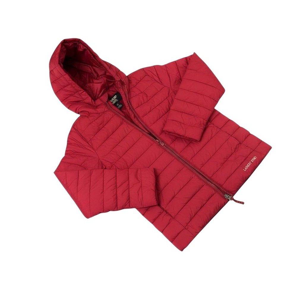 Lands' End Kids Red/Purple Puffer Jacket
